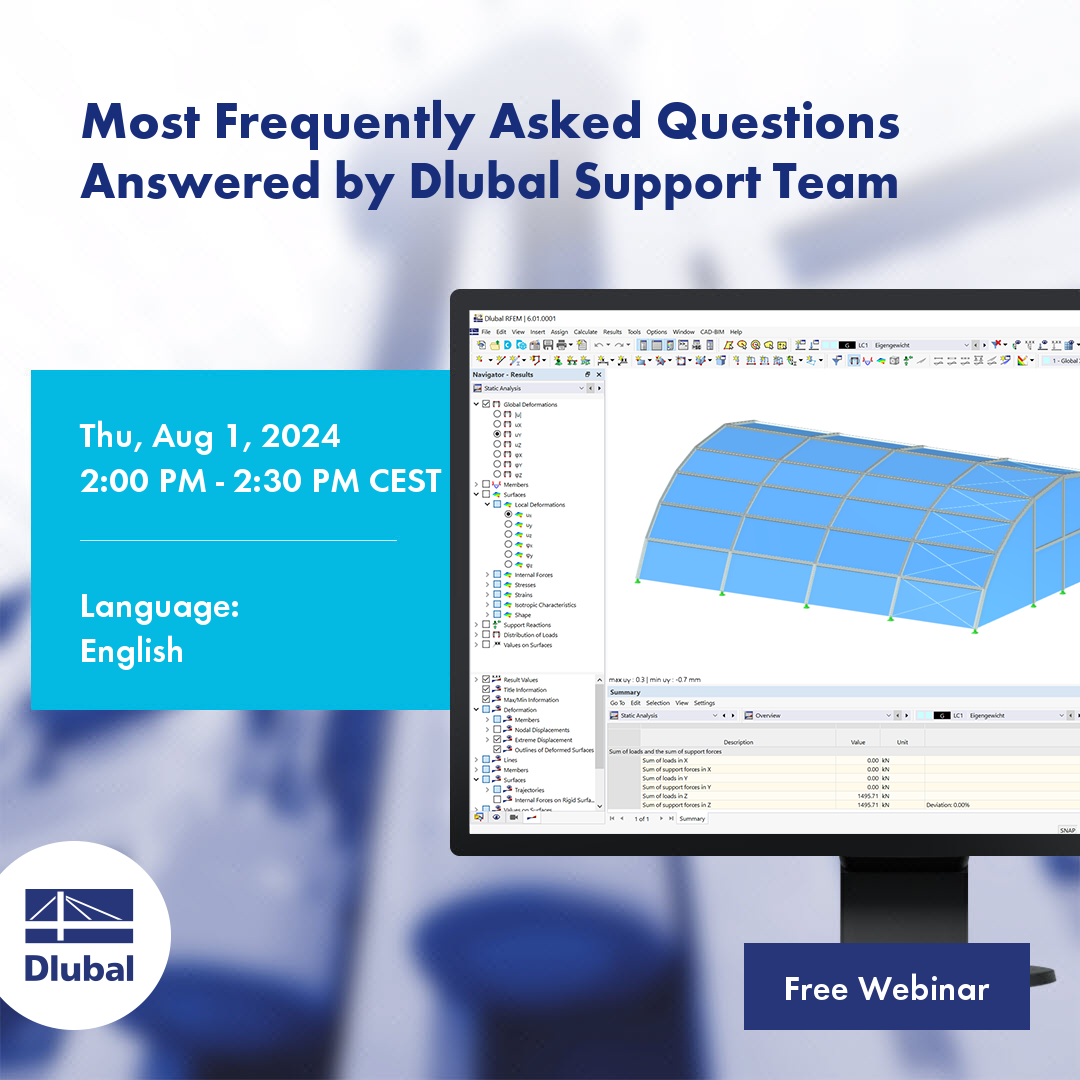 Domande frequenti e risposte del supporto tecnico di Dlubal Software