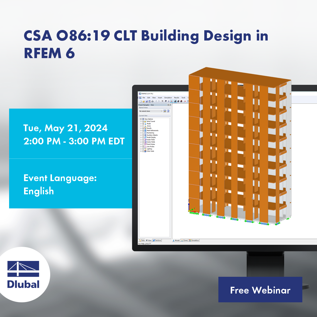 CSA O86:19 Dimensionamento de edifícios CLT no RFEM 6